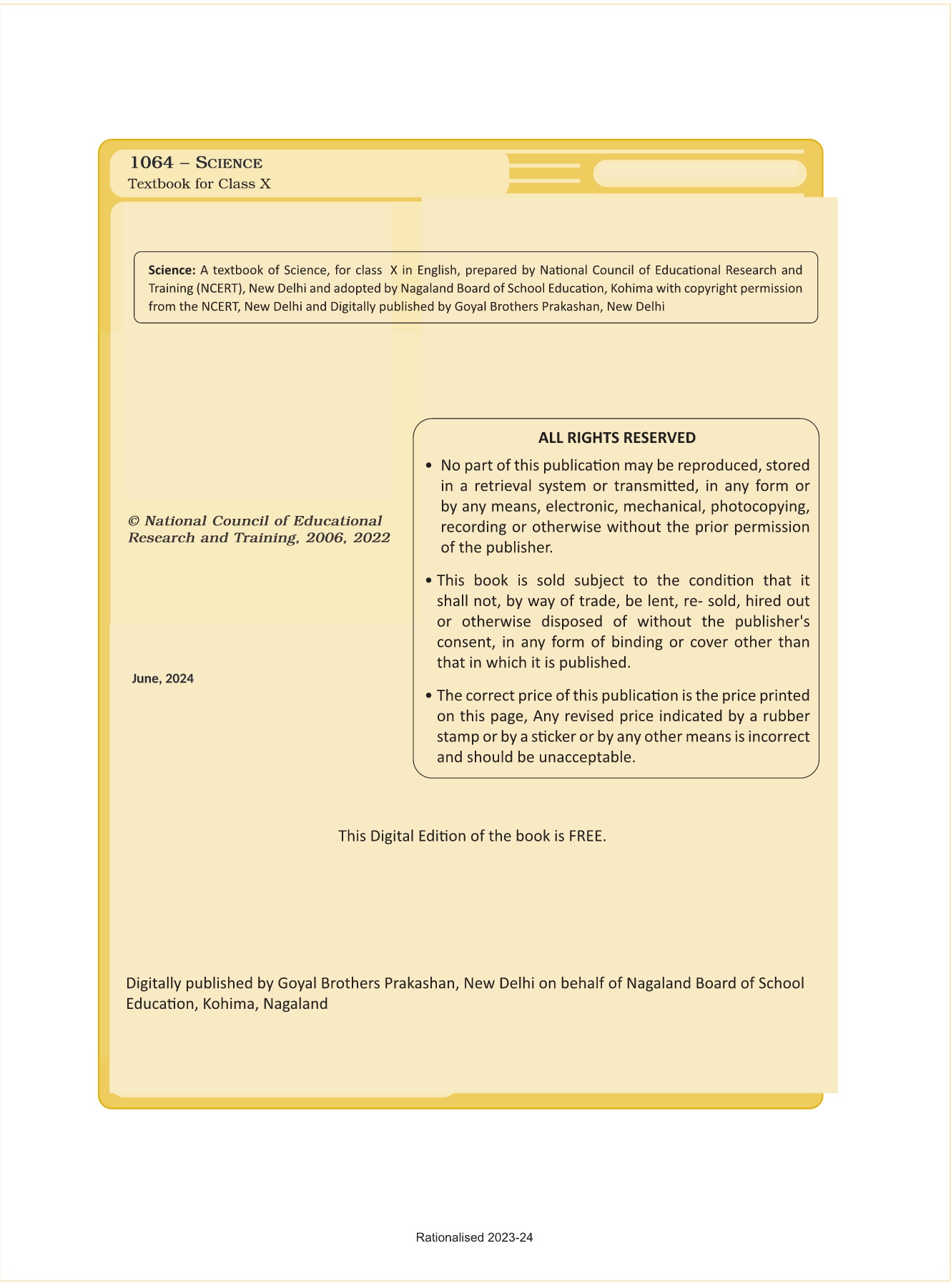 NCERT Science Class 10 English Medium